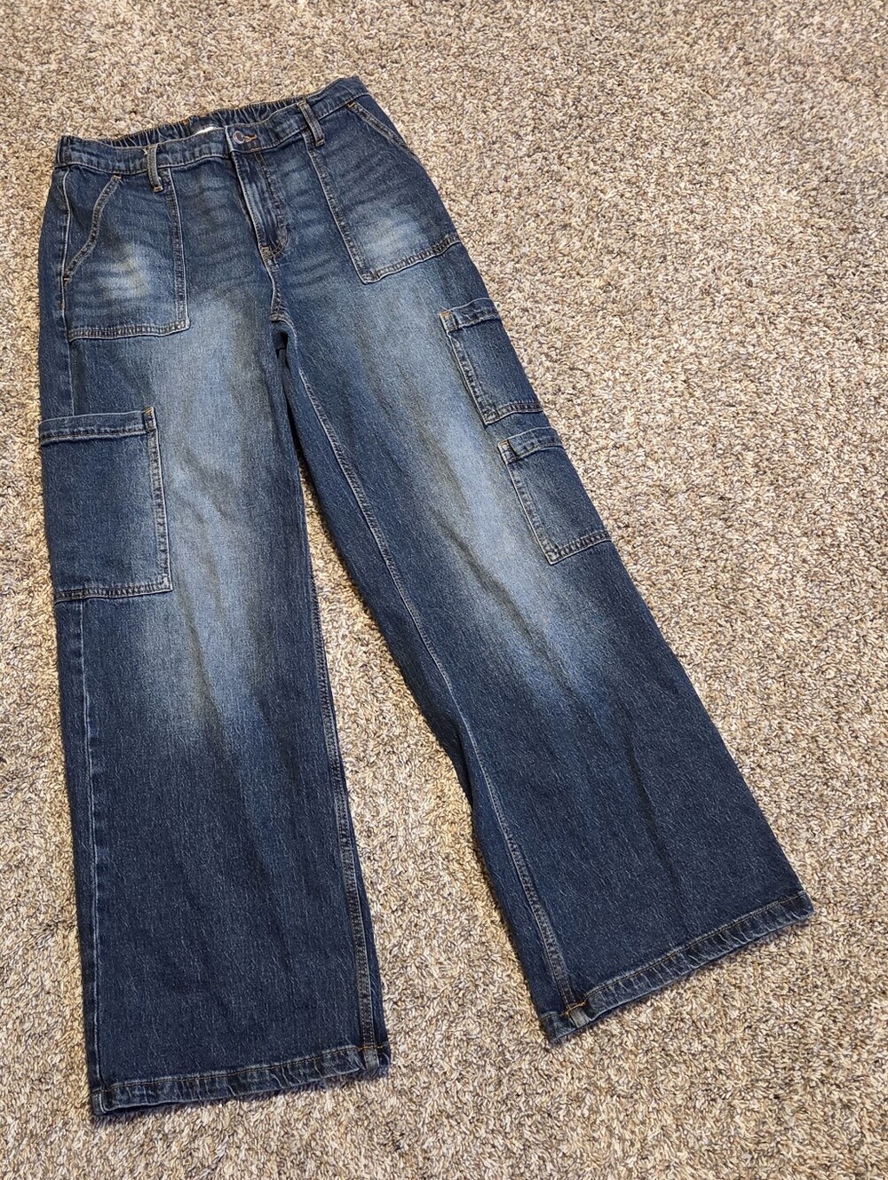 No Boundaries Mid-rise Baggy Cargo Jeans